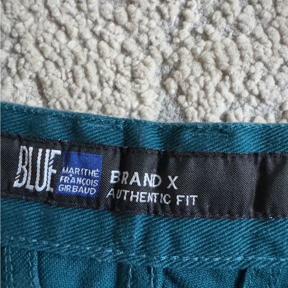Marithe Francois Girbaud jeans teal blue Baggy loose straight Leg size 40 - Picture 2 of 11